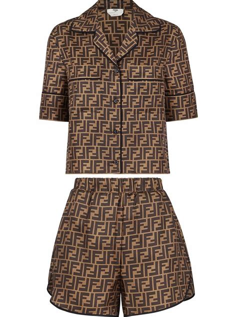 fendi schlafanzug|fendi silk pajamas.